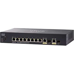 Cisco SG350-10P Managed Switch with 10 Gigabit Ethernet (GbE) Ports with 8 Gigabit Ethernet Ports