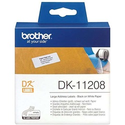 Brother DK-11208  Black On White Label Tape