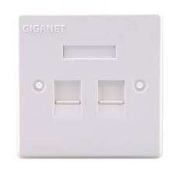 Giganet Cat 6 UTP single/double Faceplate