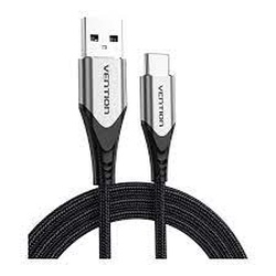 Vention Cotton Braided USB 2.0 A Male to C Male 3A Cable 1M Gray Aluminum Alloy Type,  CODHF
