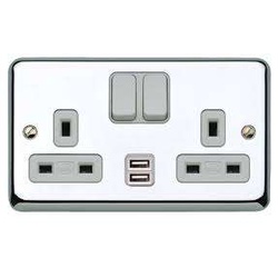 3pin 1G Multi-Functional Floor Socket Outlet  C/W Data Cable Socket