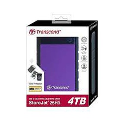 TRANSCEND 4TB External Harddisk - Iron Grey/ Purple