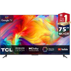 TCL 75 inches 4K Ultra HD Smart LED Google TV, 75P635