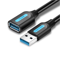 Vention USB 3.0 A Male to A Female Extension Cable 3M black PVC Type,  CBHBI