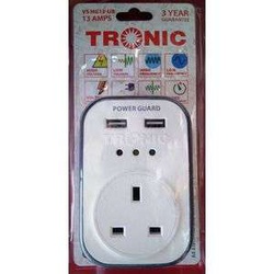 Tronic 13A Television Guard With 2 USB