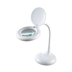 Tronic 8 Watts White LED Desk Lamp With A Magnifying Glass
