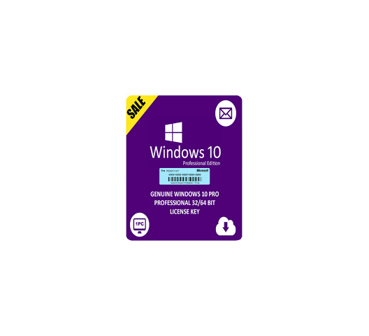 MICROSOFT Windows 10 Professional (1 PC/User, License Key) License Key 64  BIT/32 BIT - MICROSOFT 