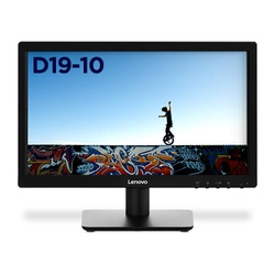 Lenovo D19-10 18.5" HD Monitor, Black Color, Connectivity : VGA, HDMI - 61E0KCT6UK