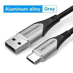 Vention USB 2.0 A Male to C Male 3A Cable 2M Black, COKBH