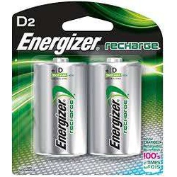 Energizer D-2 Rechargeable 2 pack Battery