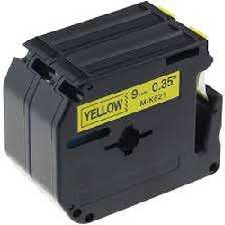 Brother M-K621 9mm Black on Yellow Tape
