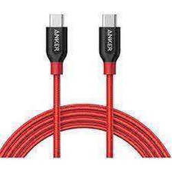 Powerline+ USB-C to USB-C 2.0 3ft UN Red Cable