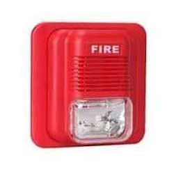 Fire alarm bell with strobe light