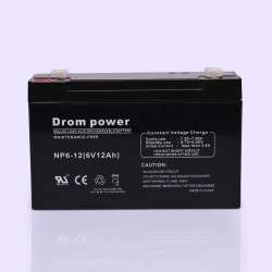 Drom Power 6V 12AH Lead Acid Battery