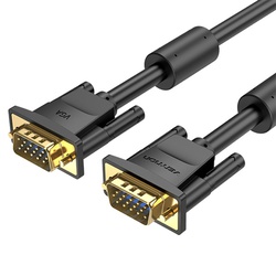 Vention VGA(3+6) Male to Male Cable with ferrite cores 20M Black-DAEBQ