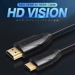 Vention Mini HDMI Cable 2M Black, VAA-D02-B200