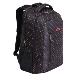 Kingsons Match White Hot Dot Laptop 14.5"  Black Backpack, KS3010W-W