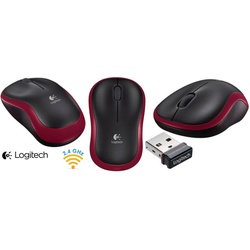 Logitech M185 Wireless Mouse  Red - 910-002237