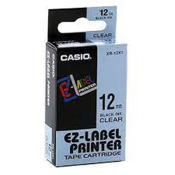 Casio 12mm Black on white labelling tape , Cartridge