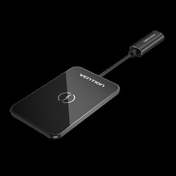 Vention Wireless Charger 15W Ultra-thin Mirrored Surface Type 0.05M Black, FGBBAG