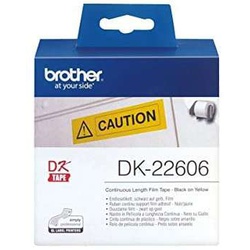 Brother DK-22606 62mm Black on Yellow tape