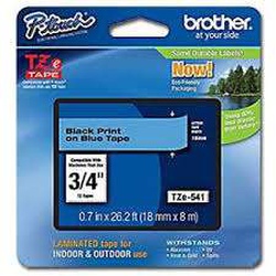 Brother TZe-541 18mm Black On Blue P-touch Tape