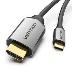 Vention Type-C to HDMI Cable 2M Black Metal Type, CGSBH