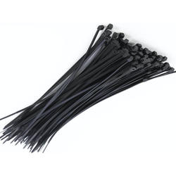 200mm X 3.6mm Nylon Cable Ties -Black