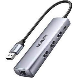 Ugreen USB-C to USB 3.0 Hub (3 Ports) + Gigabit Ethernet with USB-C PD - CM475
