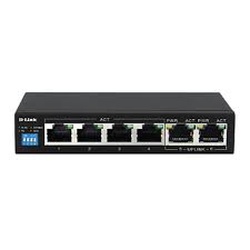 D-Link DGS-F1006P-E 250M 6-Port 10/100/ 1000Mbps Switch