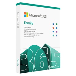Microsoft 365 Family, English Subscription 1YR Africa Onl,y Medialess P6 (6USERS 6 DEVICES EACH)