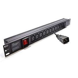 9 ways PDU standard sockets with on/off switch