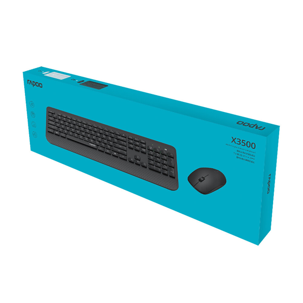 Mouse X3500 Combo Optical - Rapoo BLACK Wireless Mtech Keyboard & |