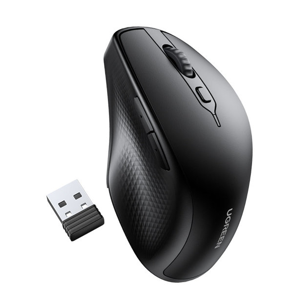 UGREEN Ergonomic Wireless & Bluetooth Mouse (Without Battery) - MU101 ...