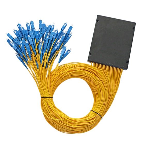 1 X 64 PVC 0.9mm fiber jacket SC/APC Rack Splitter connectors