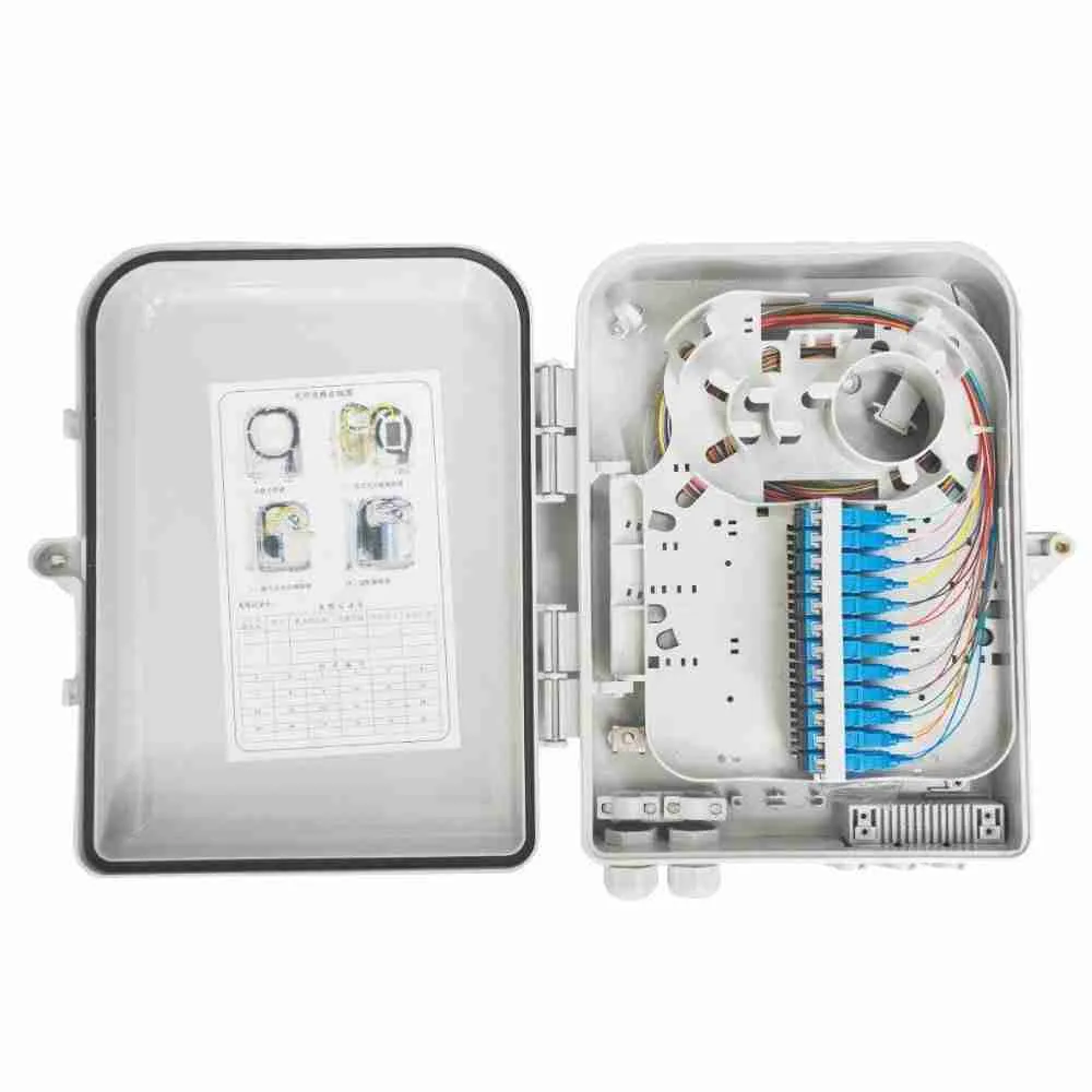 24 Core ATB Fiber Optic Access Terminal Box 24Pcs SC/UPC Simplex Adapter