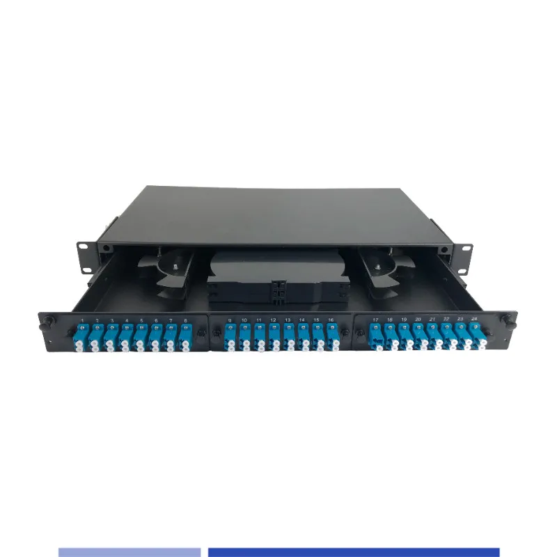 24 Port 1U LC/UPC Duplex MM Adapter Rack mount ODF