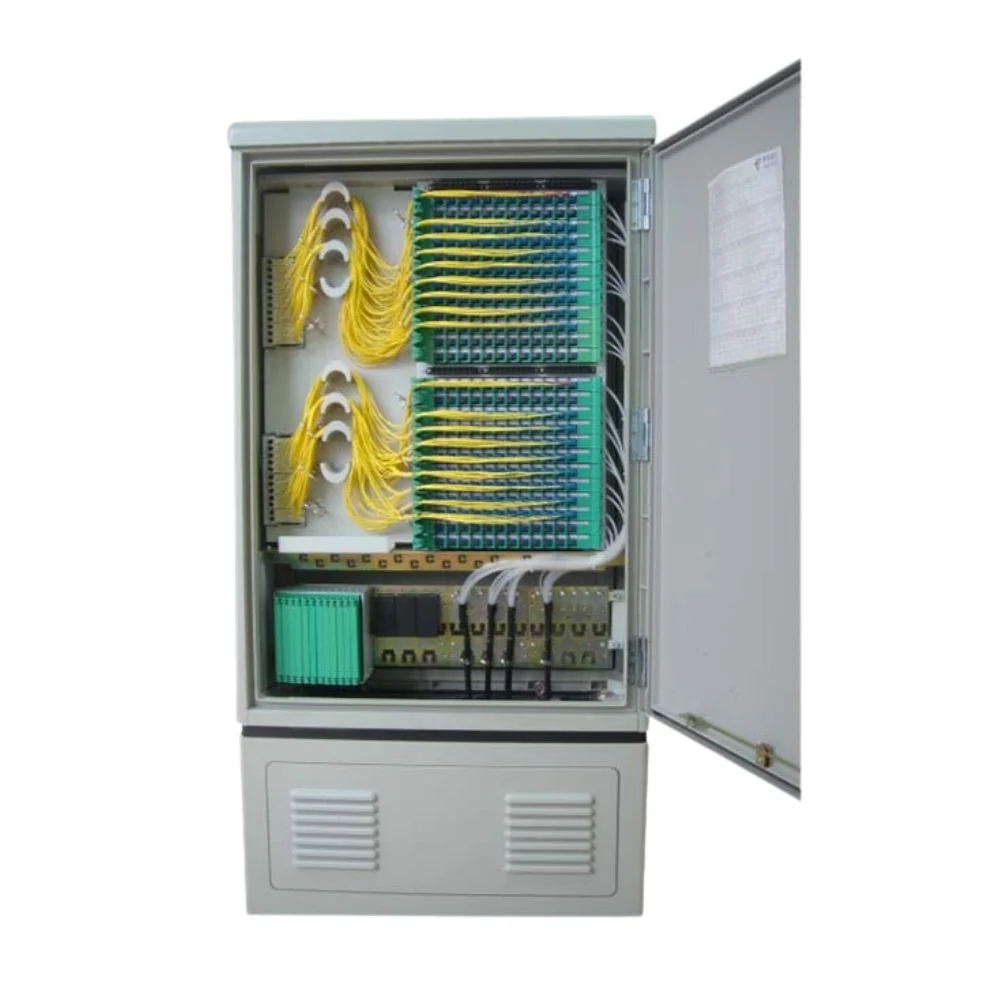 288 cores Pedestal mounted fiber distribution cabinet SC/APC connectors