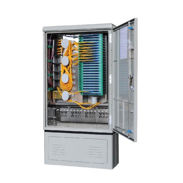 576 cores Pedestal mounted fiber distribution cabinet SC/APC connectors