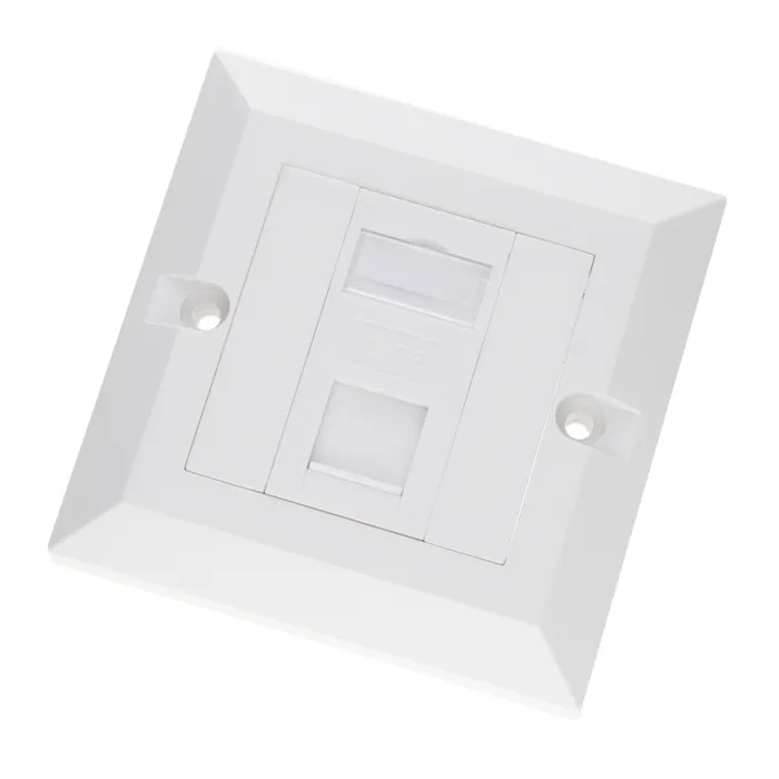 Cat6 Single port Network Data Faceplate with Keystone