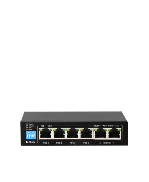 D-Link DGS-F1006P-E 250M 6-Port 10/100/ 1000Mbps Switch