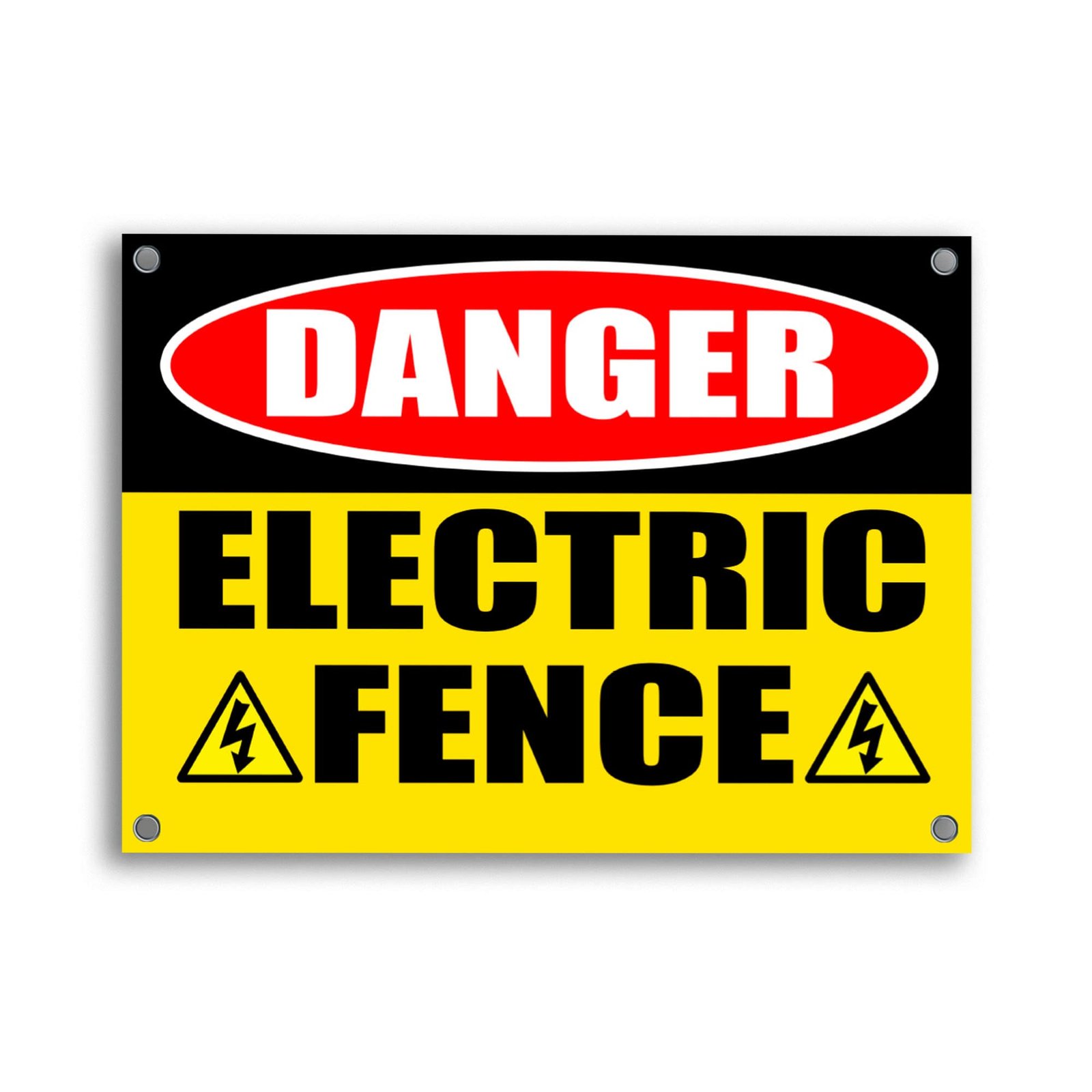 Electric Fence Danger Warning Sign