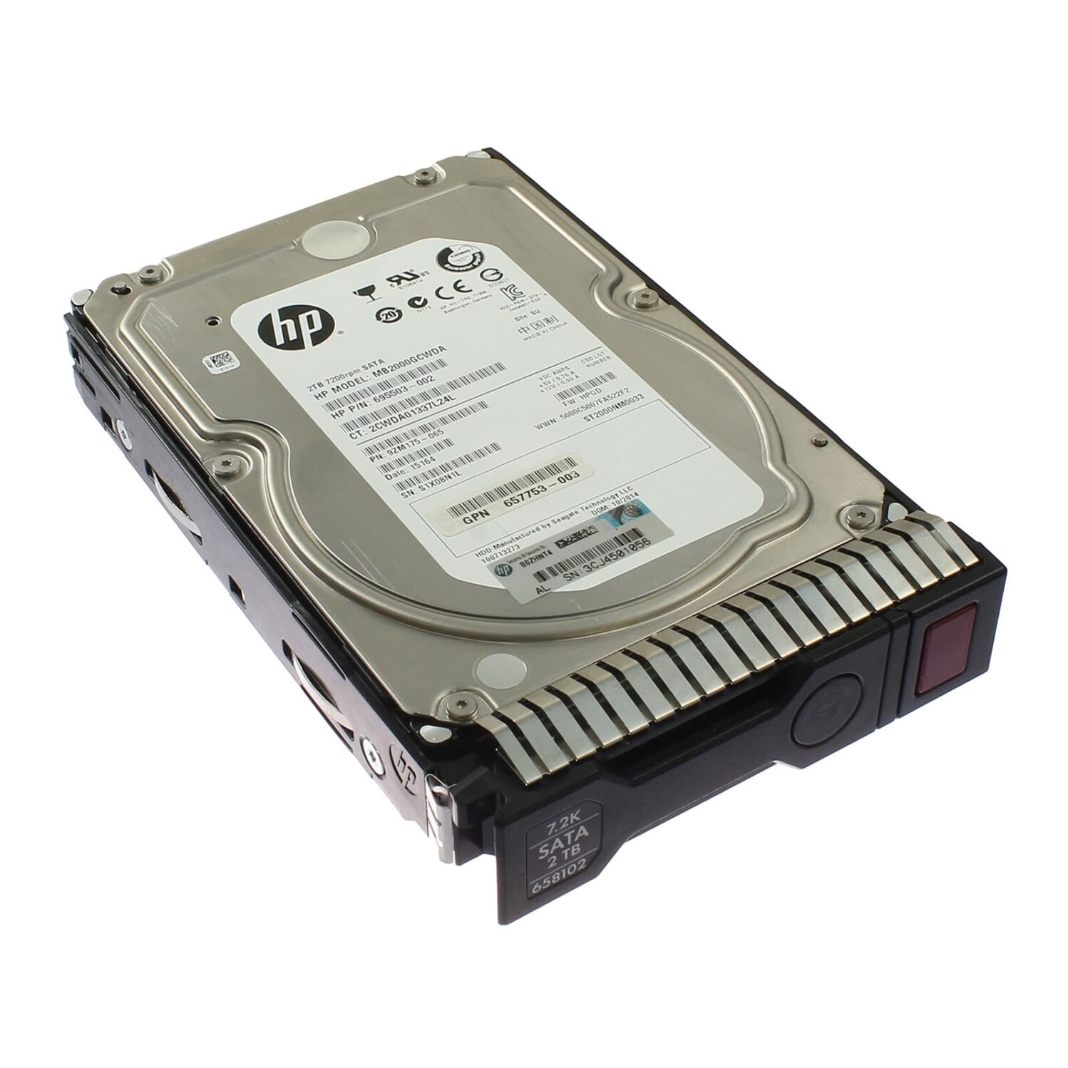 HP 2TB 6G 7.2K 3.5″ SC SATA LFF Server Hard Drive