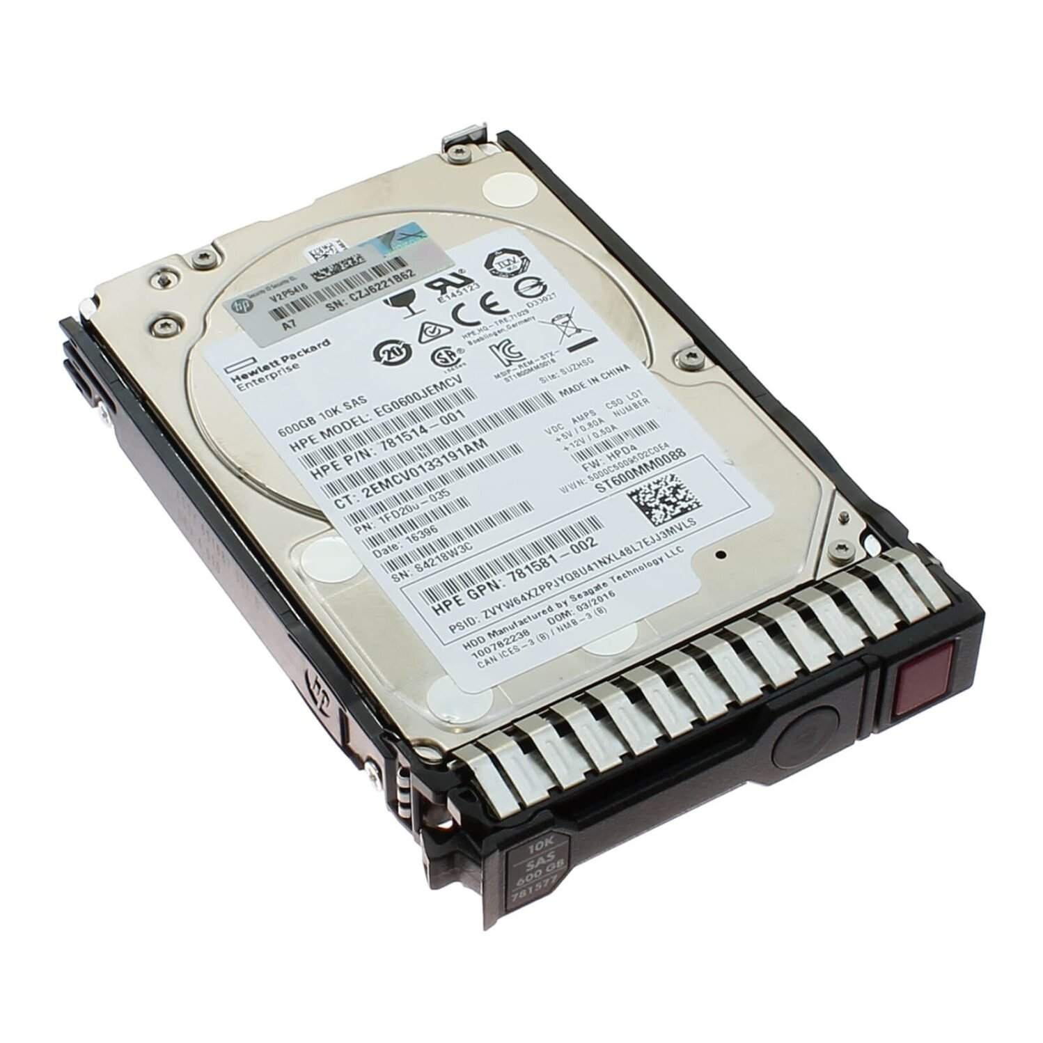 HPE 600GB 2.5 inch SAS 6G Enterprise 10K SFF Hard Drive