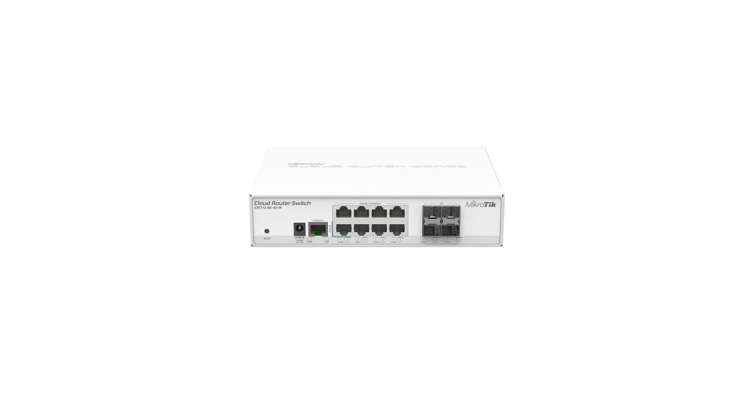 Mikrotik CRS112-8G-4S-IN 8 port Gigabit Cloud Router