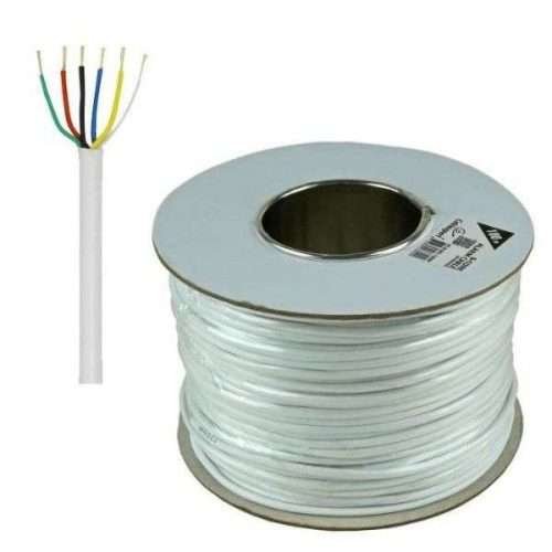 6 Core Security Alarm Cable White 100m
