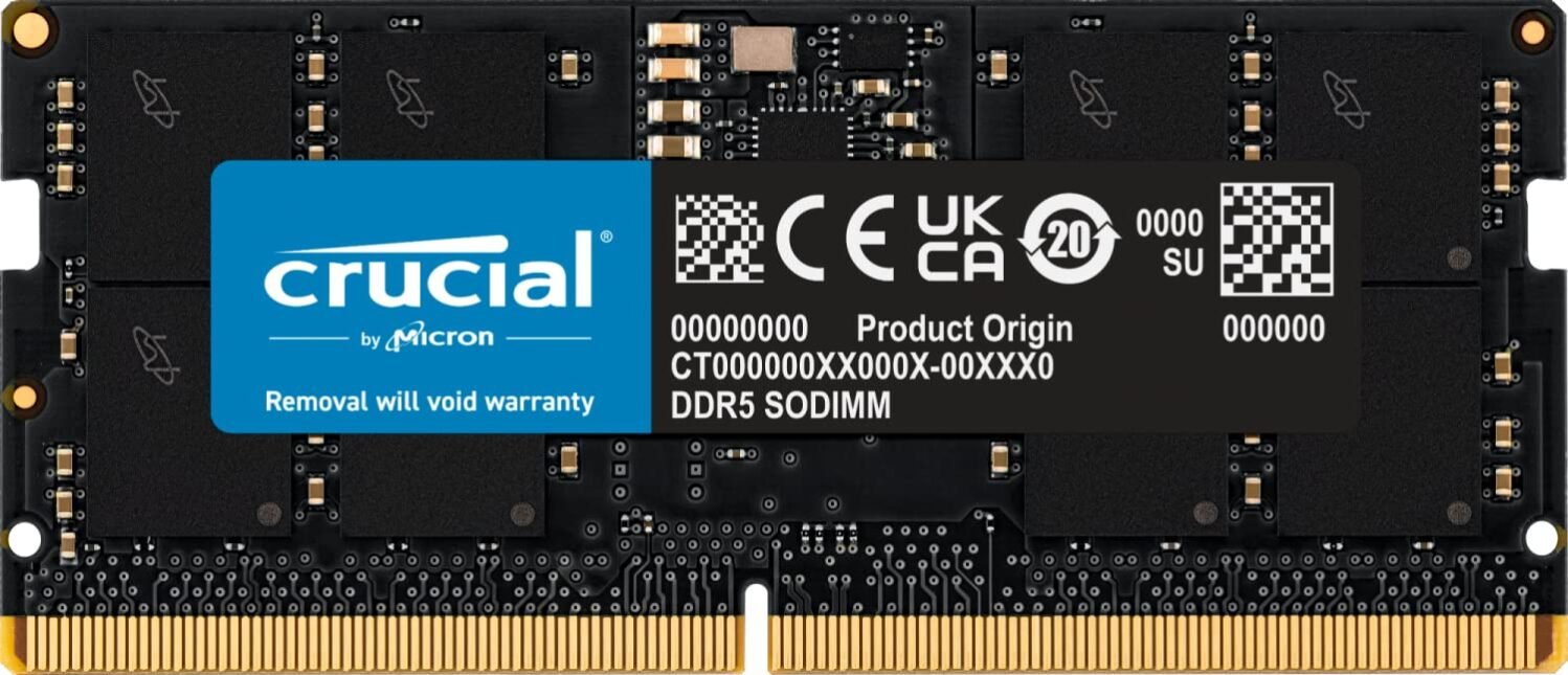 Crucial 16GB DDR5 4800MHz Laptop RAM , CT16G48C40S5