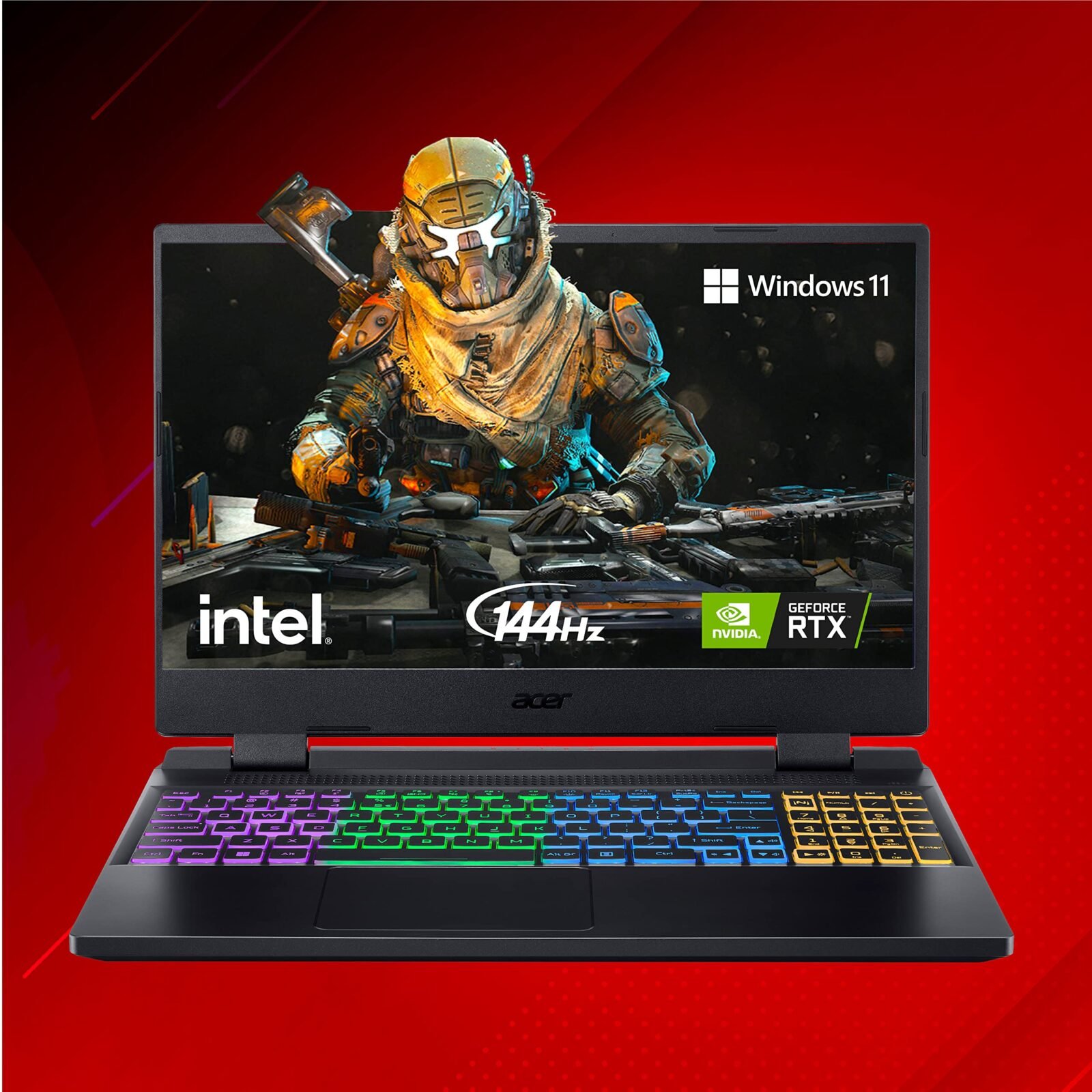 Acer Nitro 5 gaming, Core i7-12700H, 12th Gen, 16GB RAM, 512GB SSD, 4GB Graphics DoS, 15.6" Black Laptop