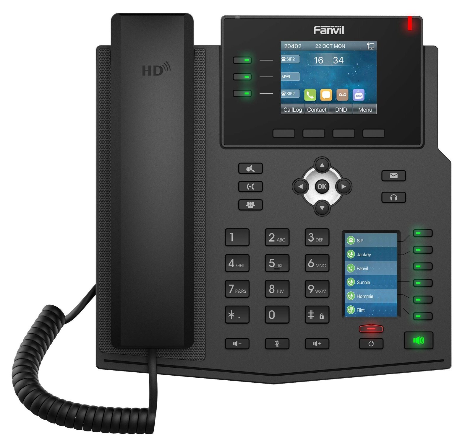 Fanvil X4U Gigabit SIP Enterprise Desktop Phone with Dual-Color LCD Display