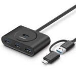 UGREEN 4-Port USB 3.0 Hub with USB-C & USB-A 2-in-1 interface 1M Black - CR113